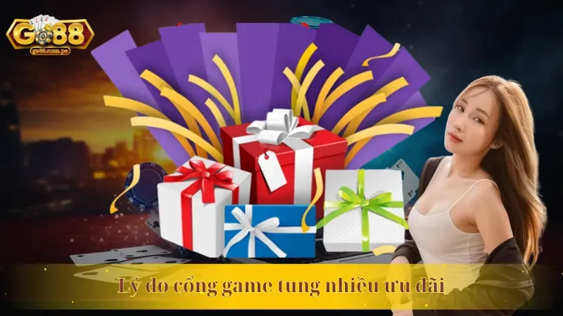 Hình ảnh đại diện đánh giá chi tiết cổng game GO88, với biểu tượng may mắn và người chơi đang trải nghiệm cá cược trực tuyến tại tydo88.