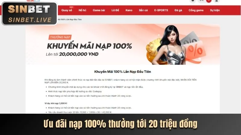 Hình ảnh đa dạng các trò chơi cá cược như thể thao, casino, slot, bắn cá tại Sinbet